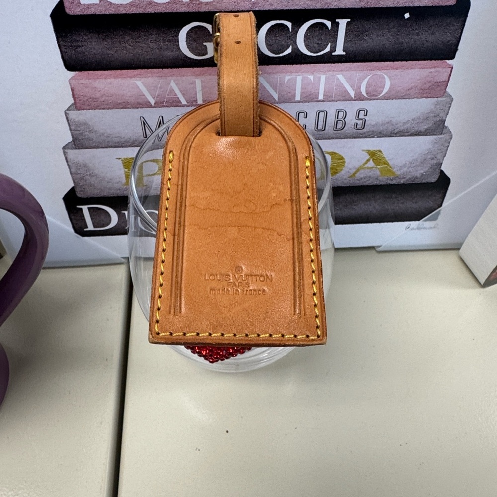 Louis Vuitton Brown Leather Luggage Tag - Picture 2 of 8